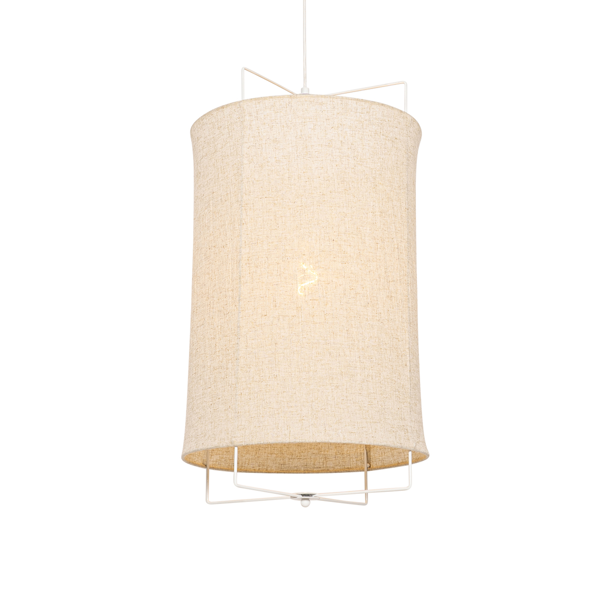QAZQA Designerska lampa wisząca beżowa - Rich