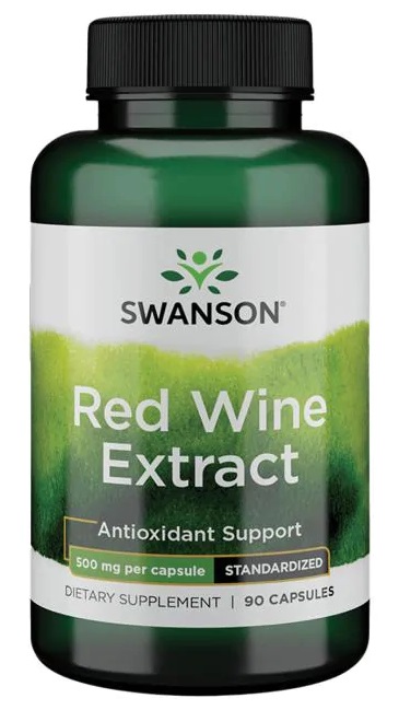 Swanson - Ekstrakt z Czerwonego Wina, 500 mg, 90 kapsułek