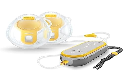 Medela Laktator bez użycia rąk Freestyle, przenośny i dyskretny elektryczny podwójny laktator z łącznością aplikacji, żółty