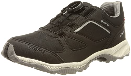 viking Unisex dziecięce buty Nator Low GTX Boa Walking, Black Granite, 35 EU