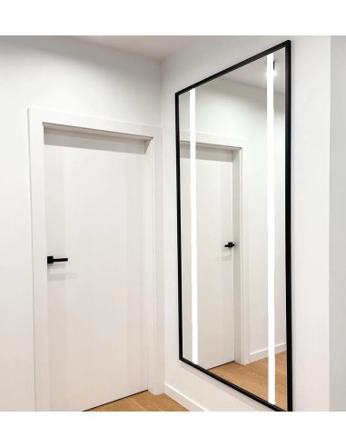 Lustro w czarnej ramie z podświetleniem- 1503 LED II - kolor ramy do wyboru, Dostępne wymiary: 50x150