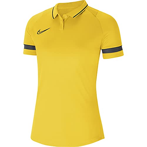 NIKE Damska koszulka polo Dri-FIT Academy, żółta/czarny/antracytowy/czarny, XL
