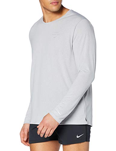 Nike Run Dvn Miler Gx Flash męska koszulka z długim rękawem szary Lt Smoke Grey/Reflective Silv l