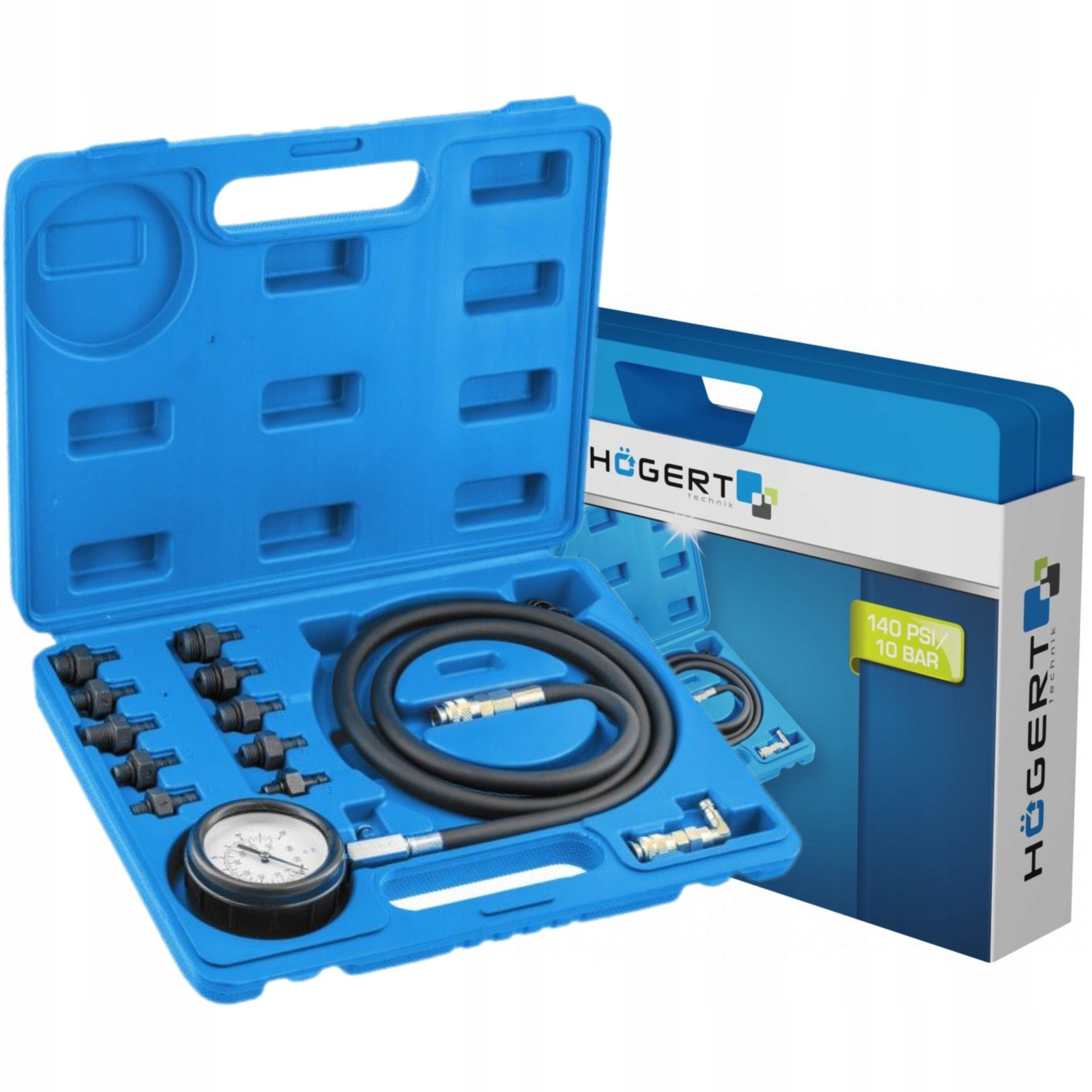 Hogert HT8G414 Tester Ciśnienia Oleju 10 Bar