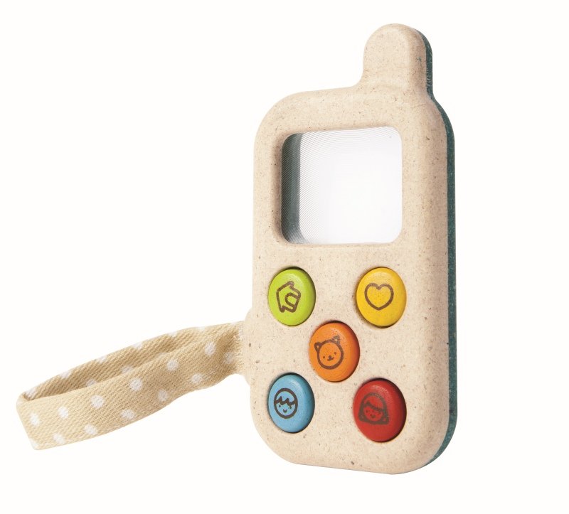 Plan Toys Drewniany telefon komórka dla dziecka - Mój pierwszy telefon, PLTO-567