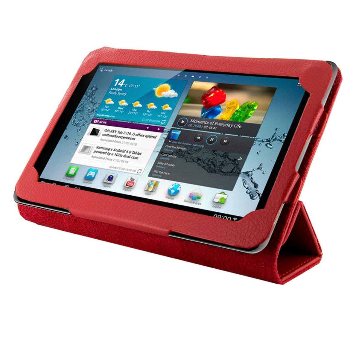 4World Etui ochronne/Podstawka do Galaxy Tab 2. Folded Case. 7. czerwone 09109