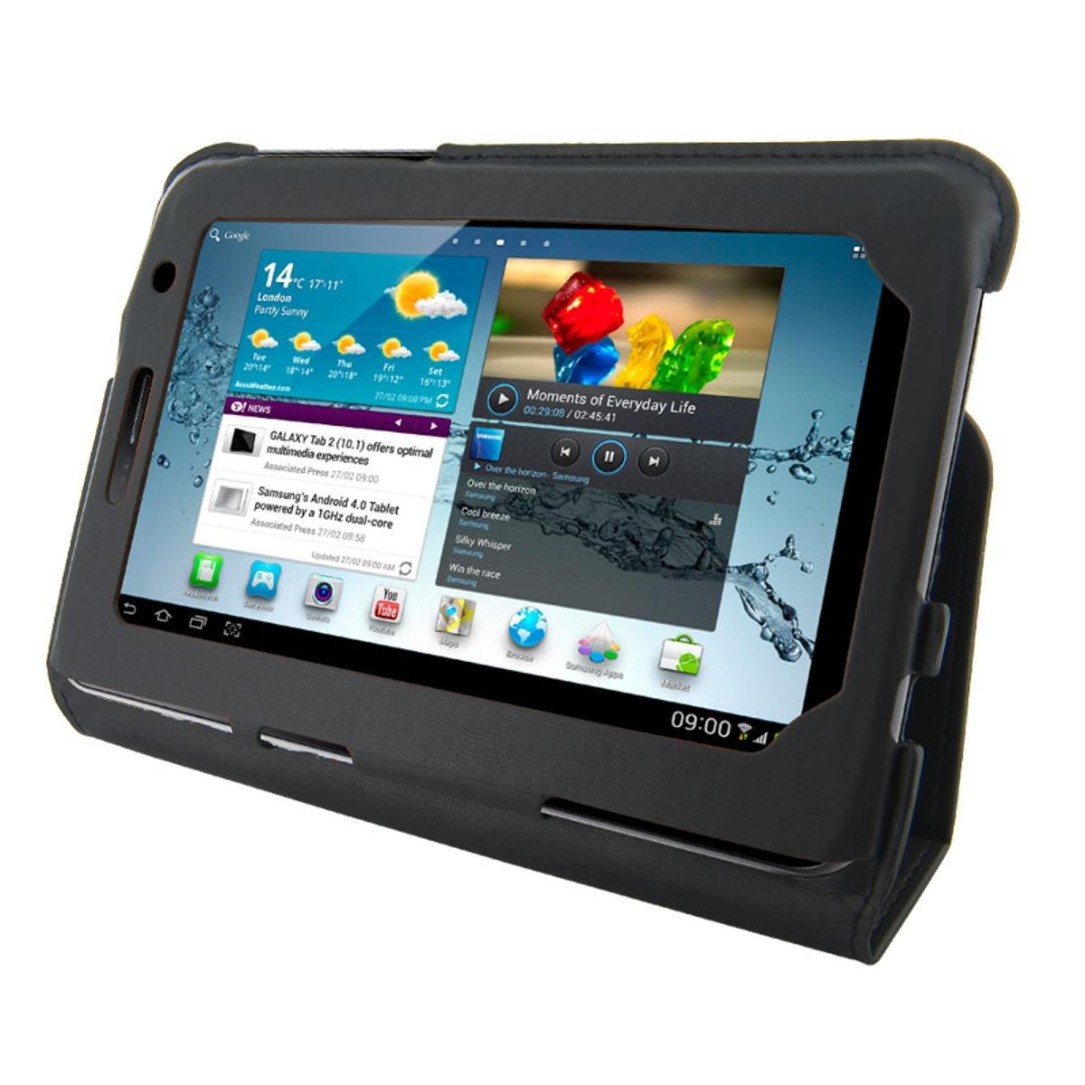 4World Etui do tabletu stand dla Galaxy Tab 2. Ultra Slim. 7. czarne 9123
