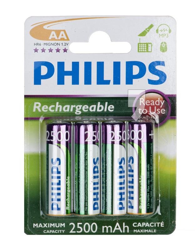 Philips Rechargeable AA 2500mAh Ready to Use 4 szt (R6B4RTU25/10)