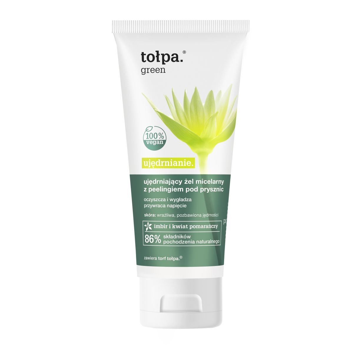 Tołpa GREEN BODY ŻEL MICELARNY Z PEELINGIEM POD PRYSZNIC UJĘDRNIANIE 200ML