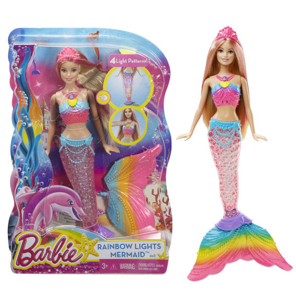 Barbie Barbie Tęczowa Syrenka Lalka DHC40 Mattel