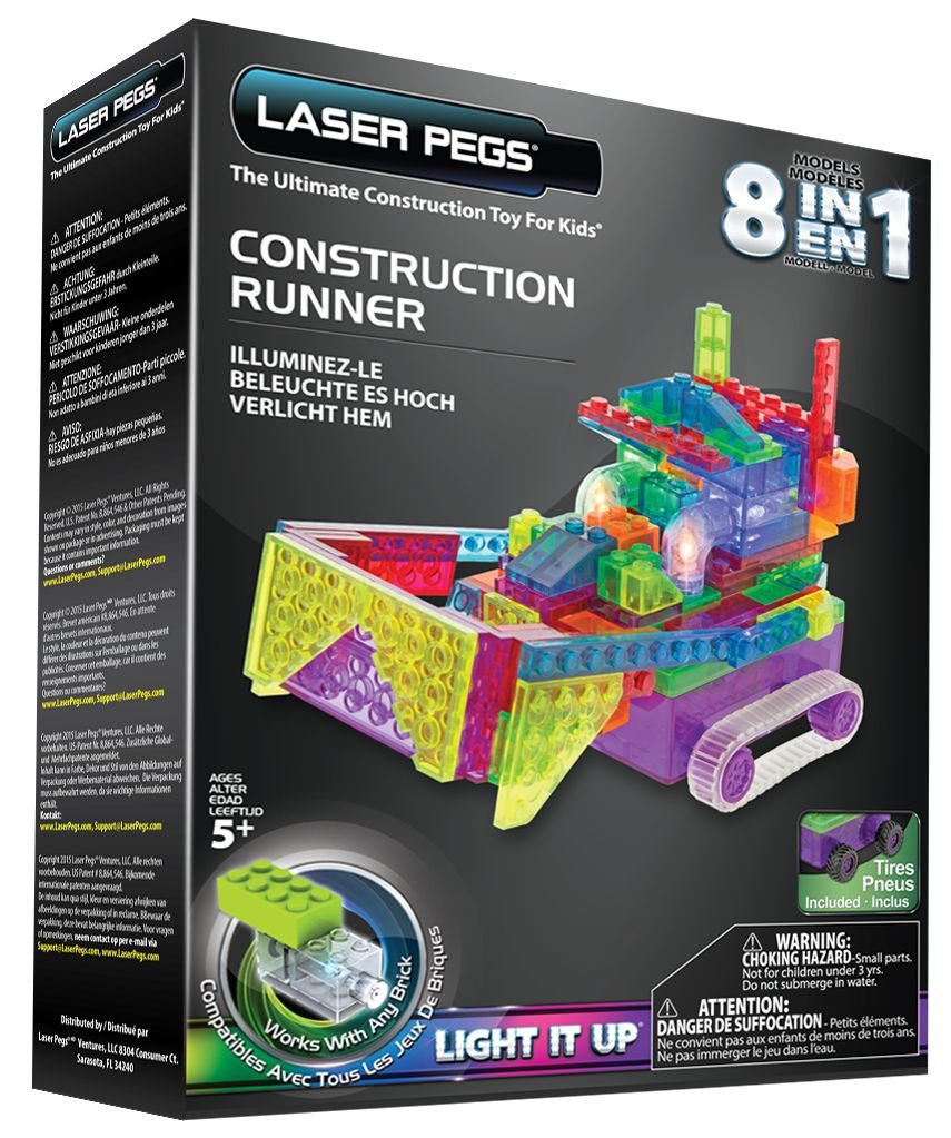 Laser Pegs  8 in 1 Construction Runner RN2170B