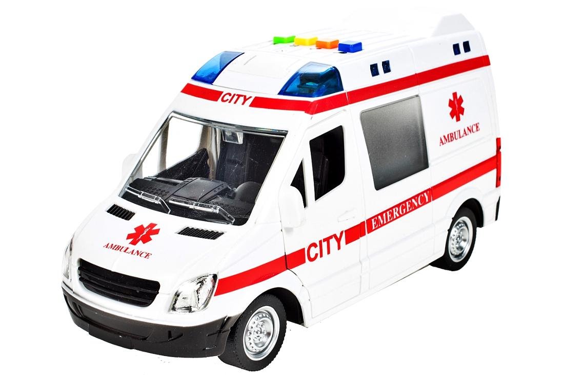 ElektroStator Ambulans ze światłami Karetka 1:16 interaktywna z dźwiękami Y178 Y178