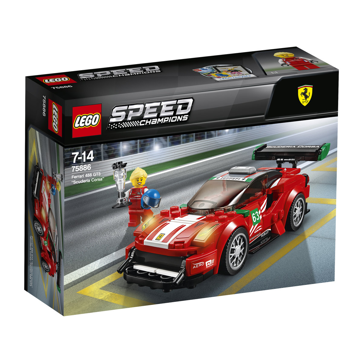 LEGO SPEED CHAMPIONS Ferrari 488 GT3 Scuderia Corsa p6 75886