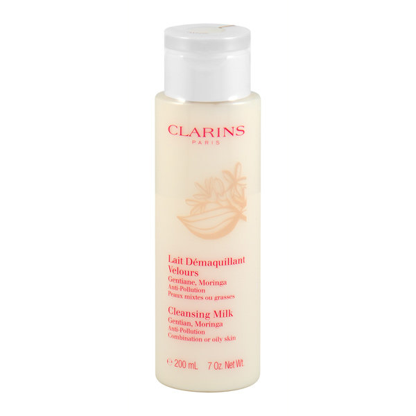 Clarins Anti-Pollution, mleczko do demakijażu z gencjaną do cery miesznej i tłustej, 200 ml