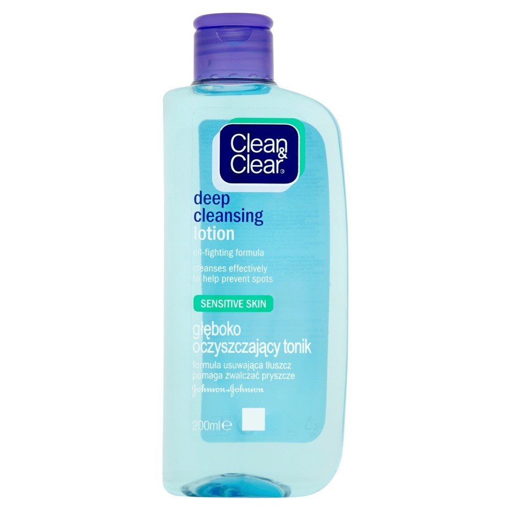 JOHNSON Clean&Clear Głęboko oczyszczający tonik do twarzy do skóry wrażliwej 200ml 511016606