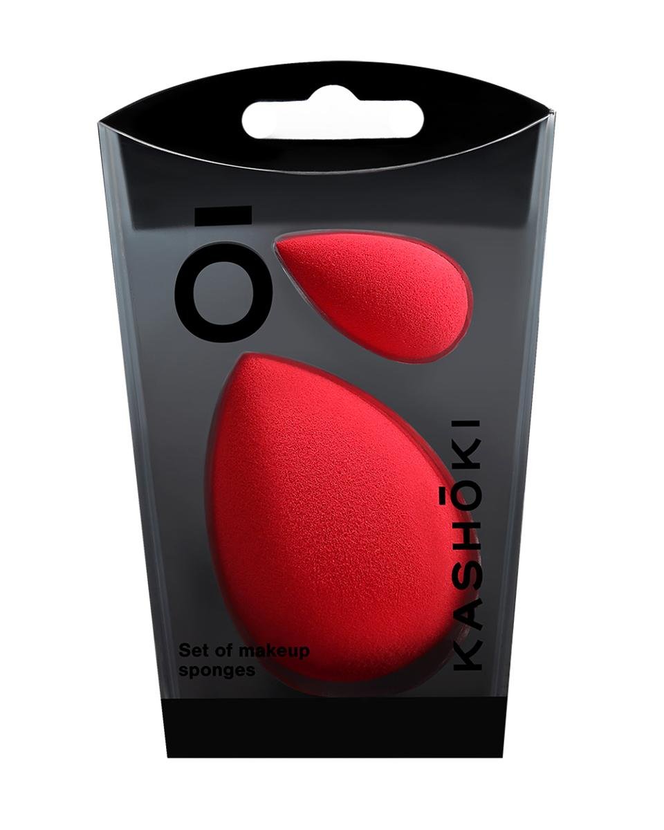 KASHKI KASHKI Zestaw dwóch gąbek do makijażu raindrop  standard i mini 0000057886