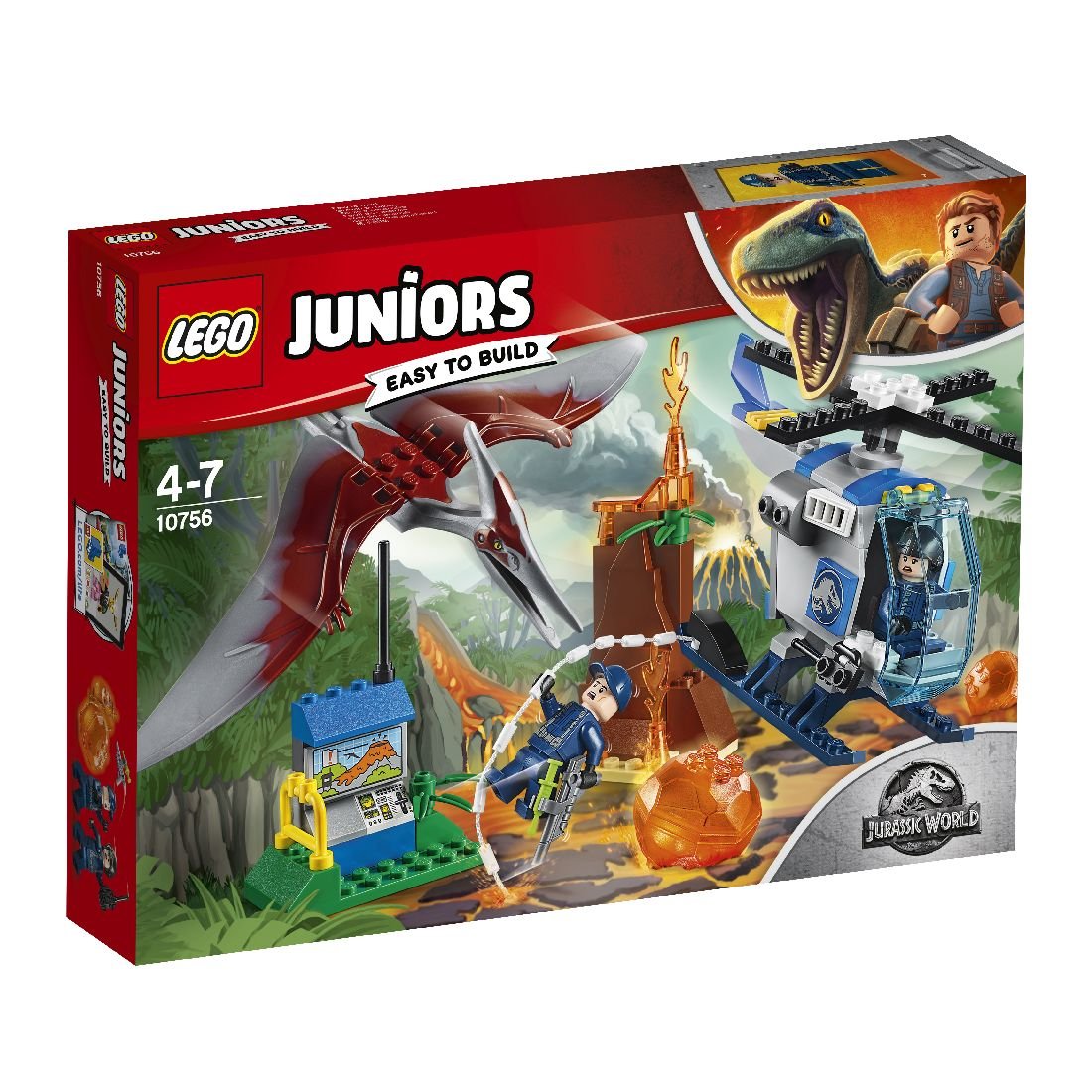 LEGO JUNIORS JURASSIC WORLD UCIECZKA PRZED PTERANODONEM 10756