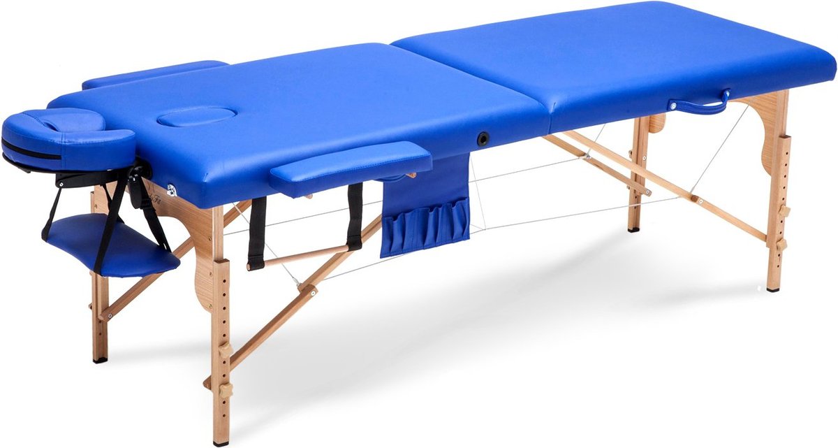 BODYFIT BODYFIT Stół, łózko do masażu, 2 segmentowe, niebieskie, 195x70,5 cm