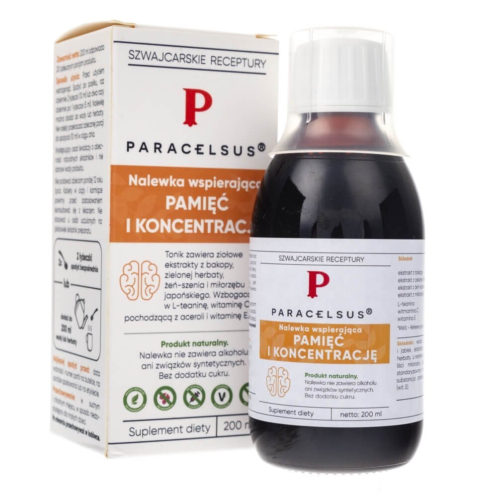 Pharmatica Nalewka Paracelsusa wspierająca pamięć i koncentrację 200ml