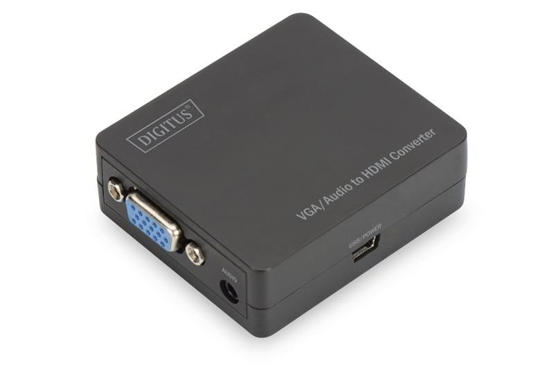 Digitus Konwerter sygnału VGA do HDMI z audio, 1x mini Jack (HOSA GTR-518)