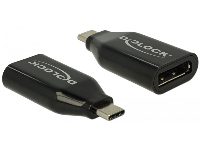 Delock 62977 cable gender changer USB Type-C Displayport Czarny, Adapter