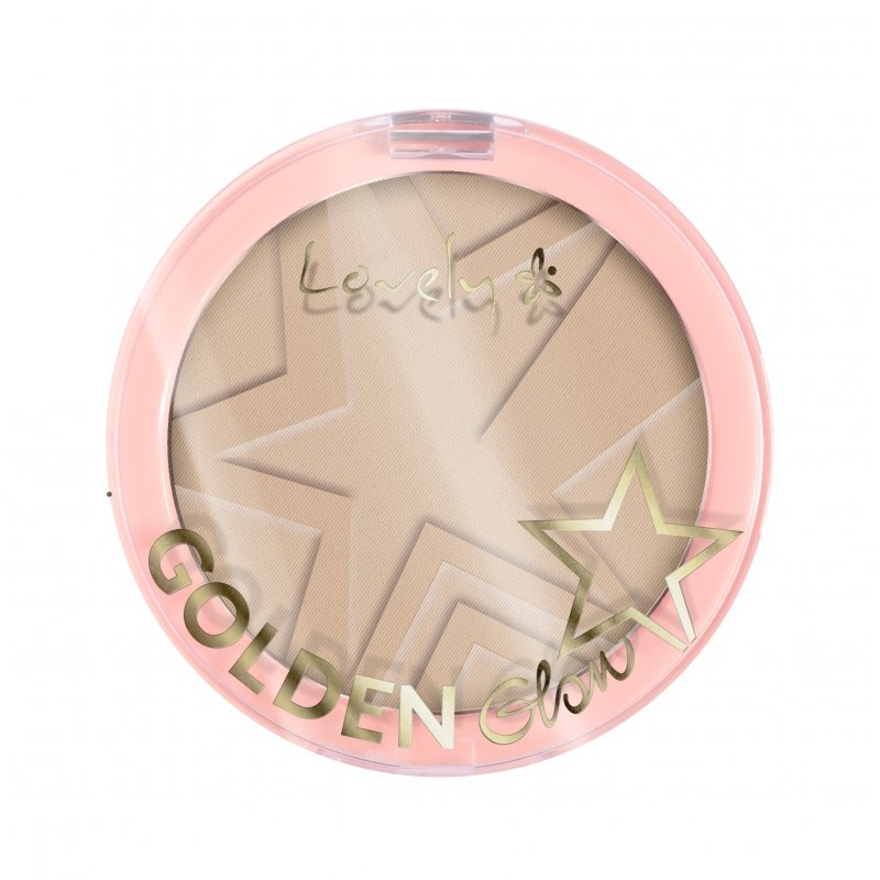 Lovely Lovely, Golden Glow, puder do konturowania 02 Light Beige, 10 g