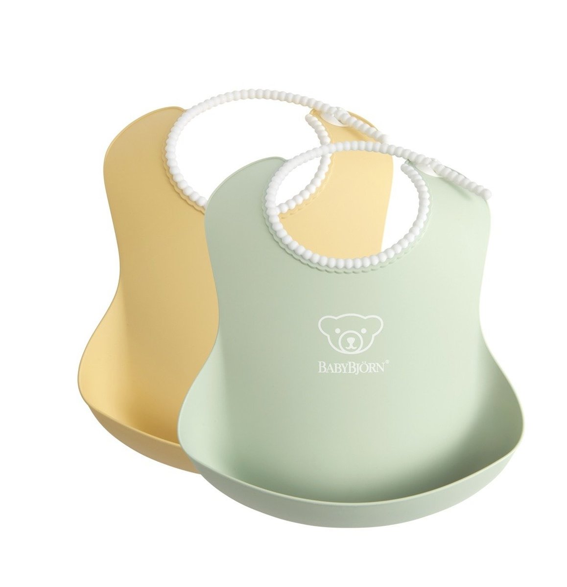 Baby Bjorn Śliniaki, Powder Yellow/ Powder Green, 2 szt.