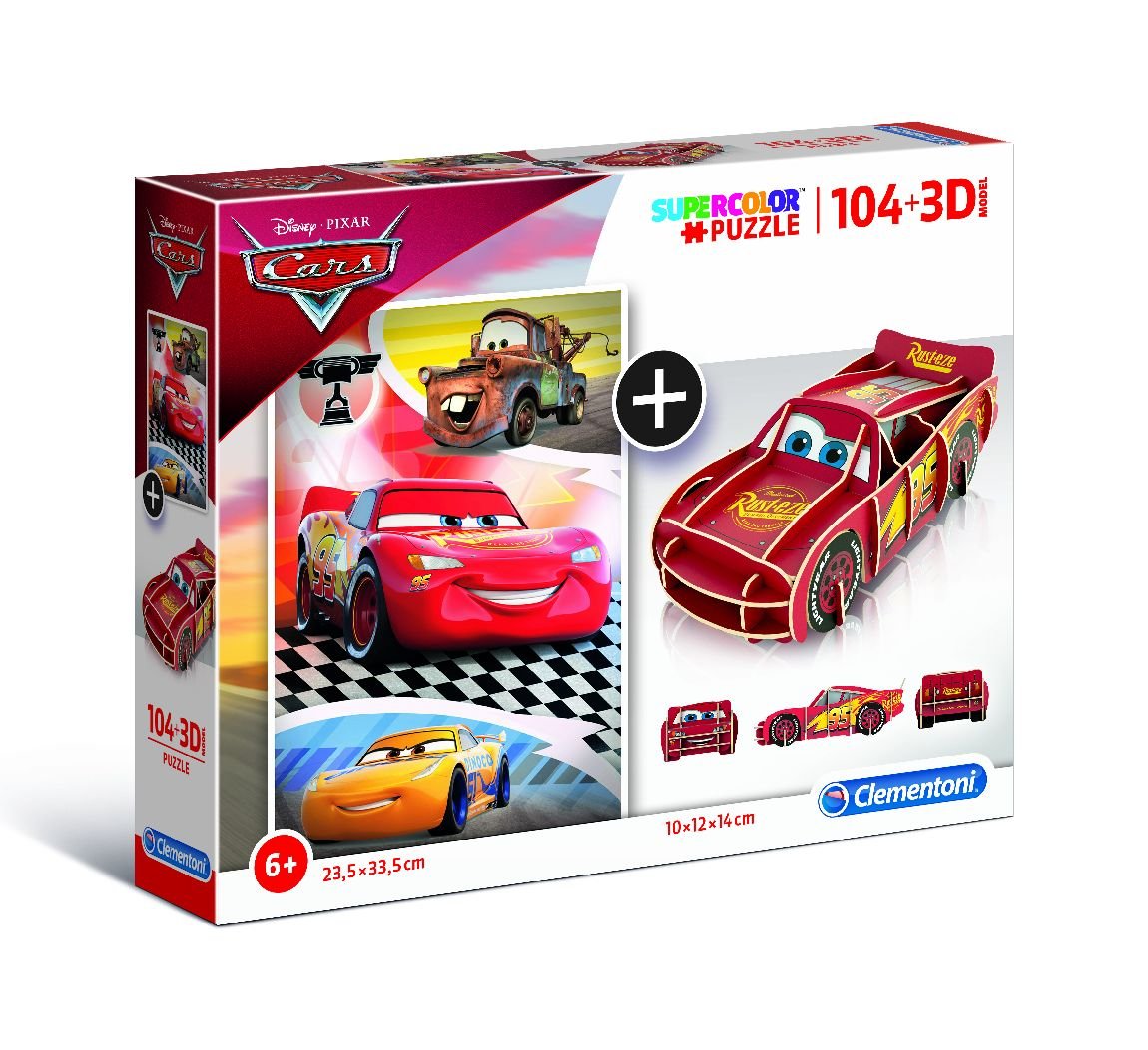 Clementoni Puzzle 104 3D model Cars-Auta