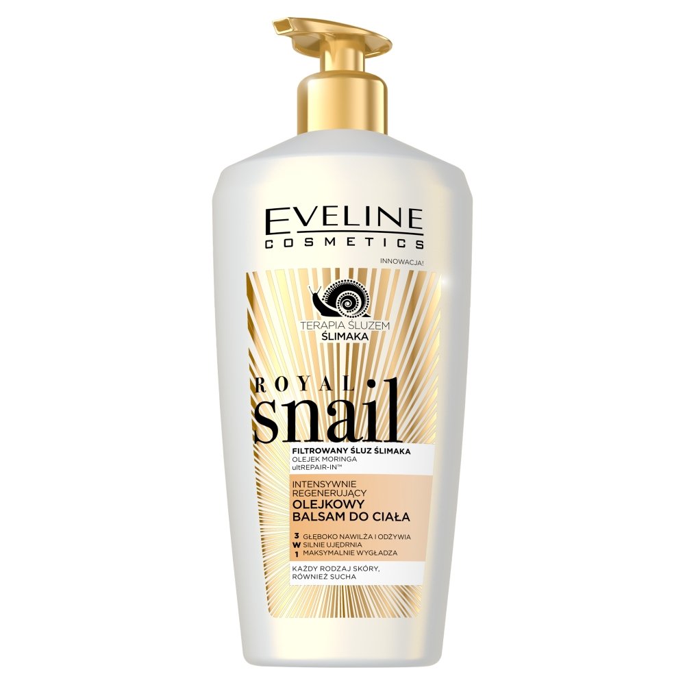 Eveline COSM Royal Snail intensywnie regenerujący olejkowy balsam do ciała 350 ml