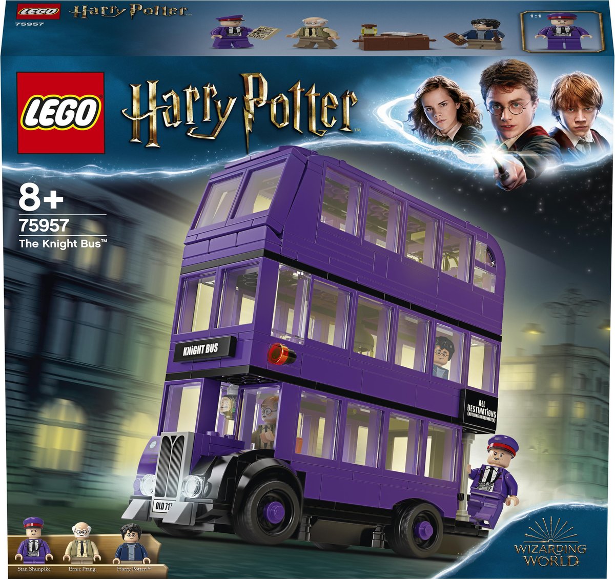 Lego Zabawka autobusu rycerskiego Harry Potter, zestaw autobusów piętrowych 75957
