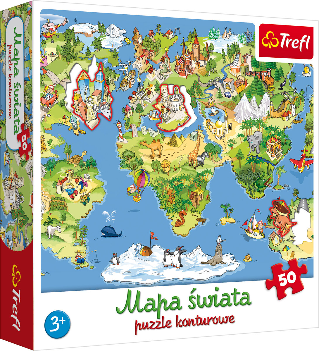 Trefl puzzle Mapa świata