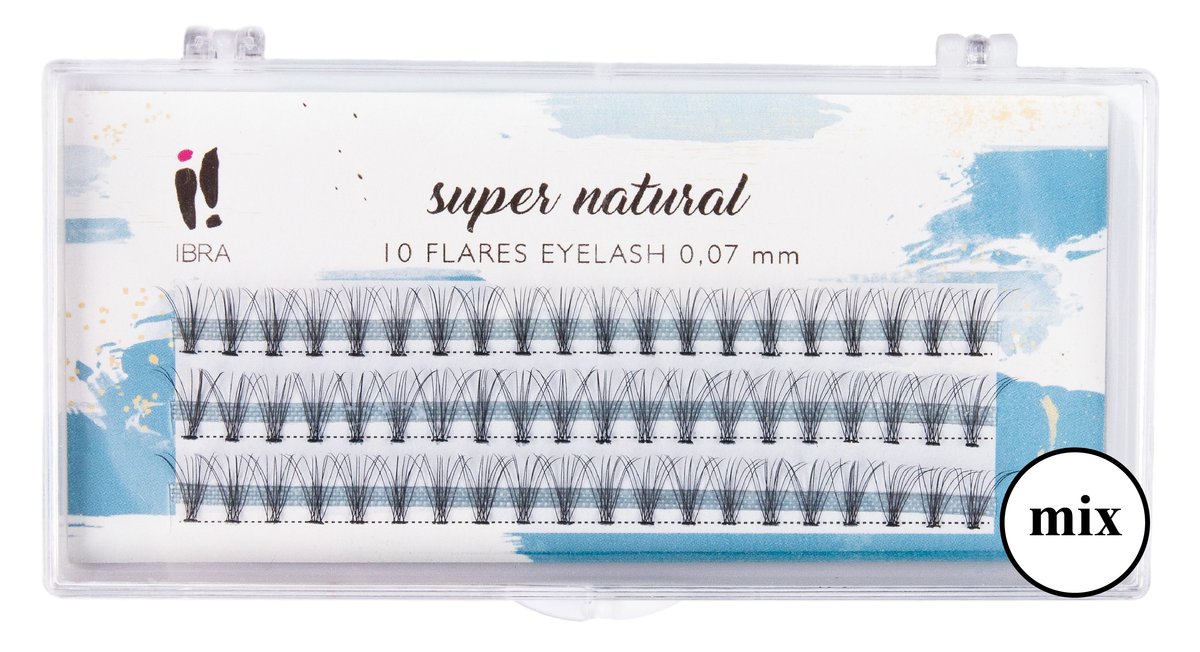 Ibra Kępki rzęs SUPER NATURAL 0.07-C-MIX (8,10 i 12mm) 1op. 963618