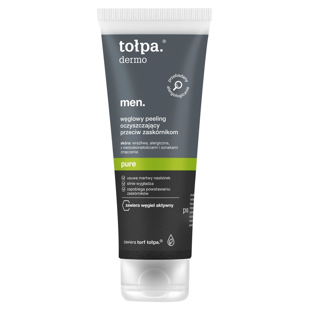 TORF CORPORATION Tołpa dermo men pure węglowy peeling oczyszczający przeciw zaskórnikom 100 ml