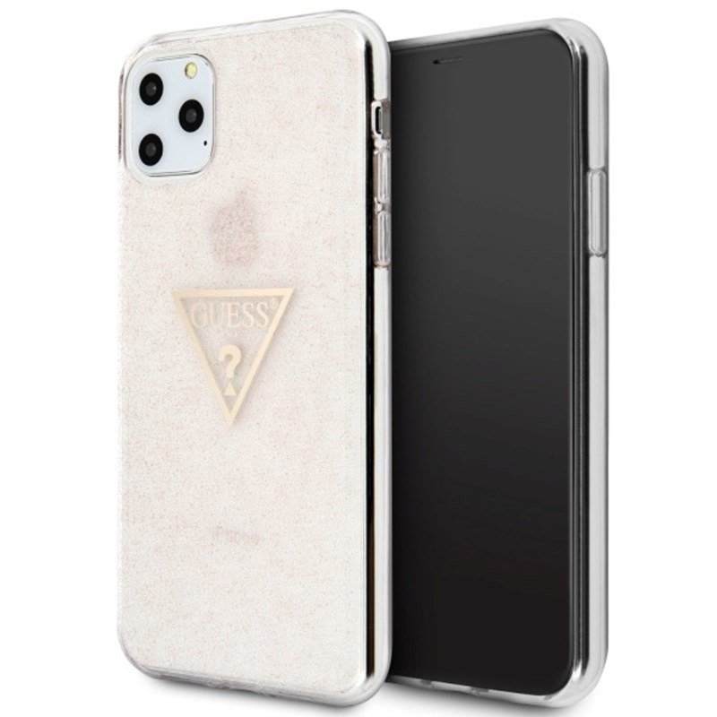 GUESS Guess Solid Glitter Triangle etui do iPhone 11 Pro Max (Pink) GUHCN65SGTLPI
