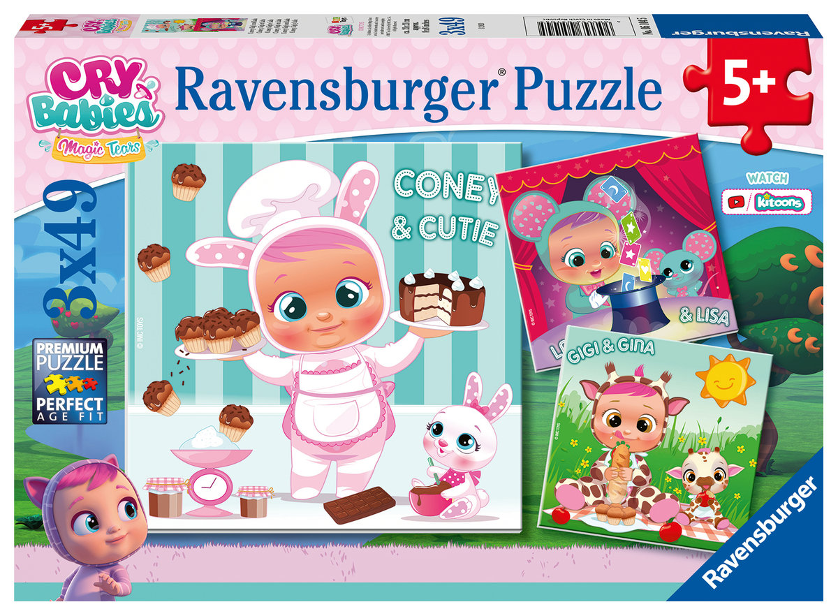 Ravensburger Puzzle 3x49el Cry Babies Magic Tears 051045
