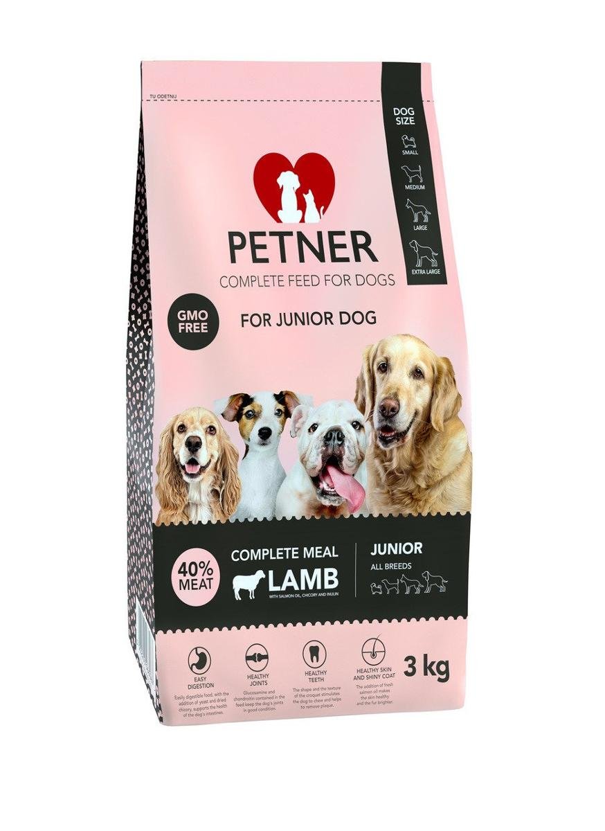 Petner 3kg JUNIOR ALL BREEDS JAGNIĘCINA