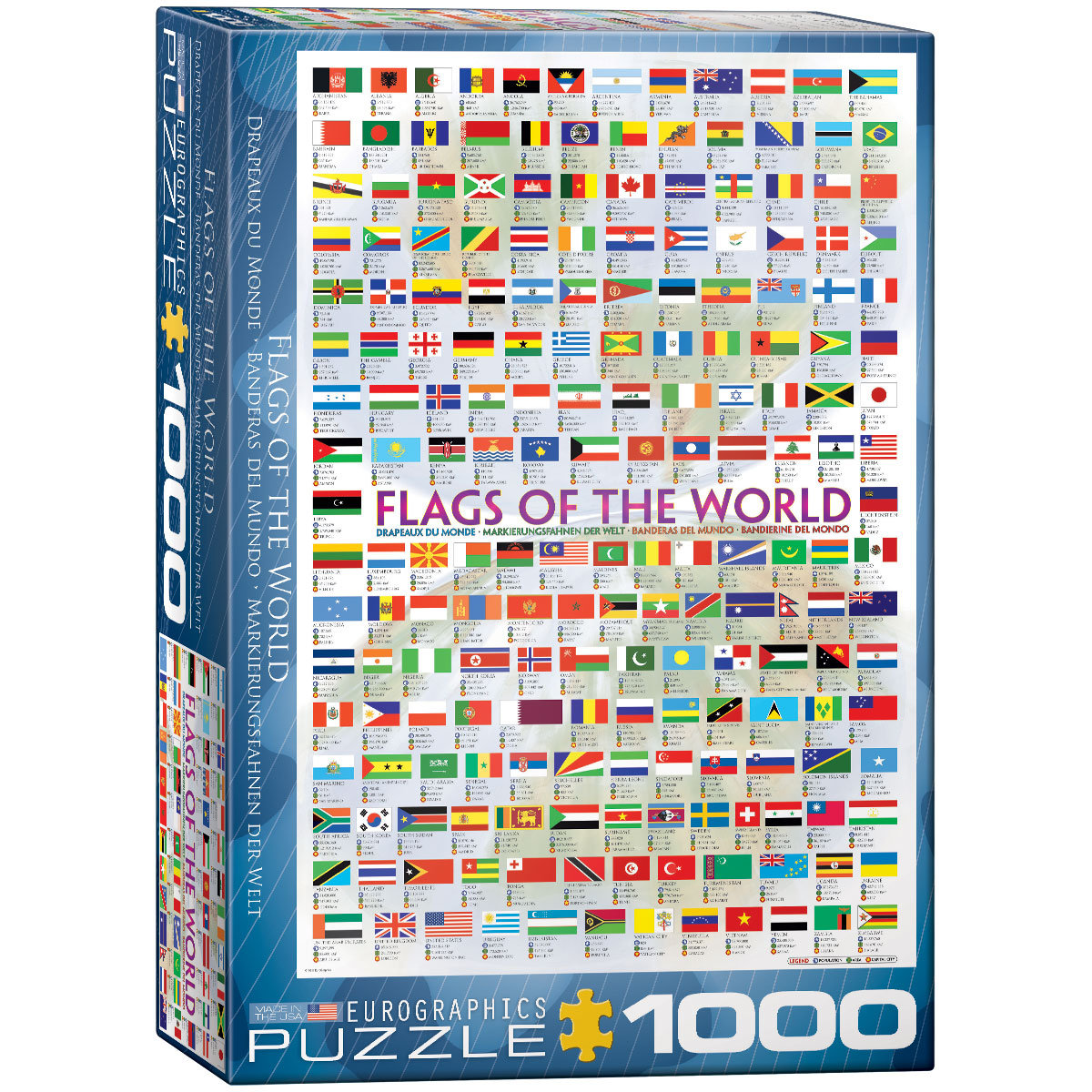 Eurographics Puzzle 1000 Flagi świata 6000-0128