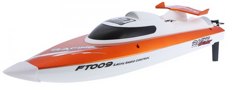 Motorówka FT009 2.4GHz RTR (długość 46cm, prędkość 30km/h, silnik klasy 540) - Pomarańczowa