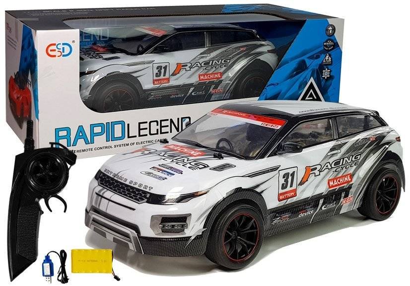 Import LEANToys Auto Zdalnie Sterowane R/C Terenowe Białe 1:10