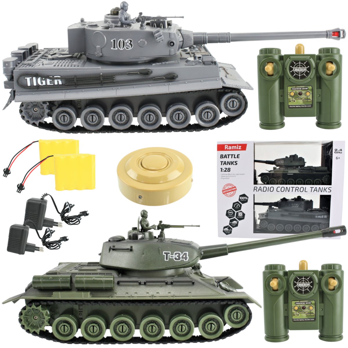 Ramiz, pojazdy zdalnie sterowane Czołgi Tiger Vs T34