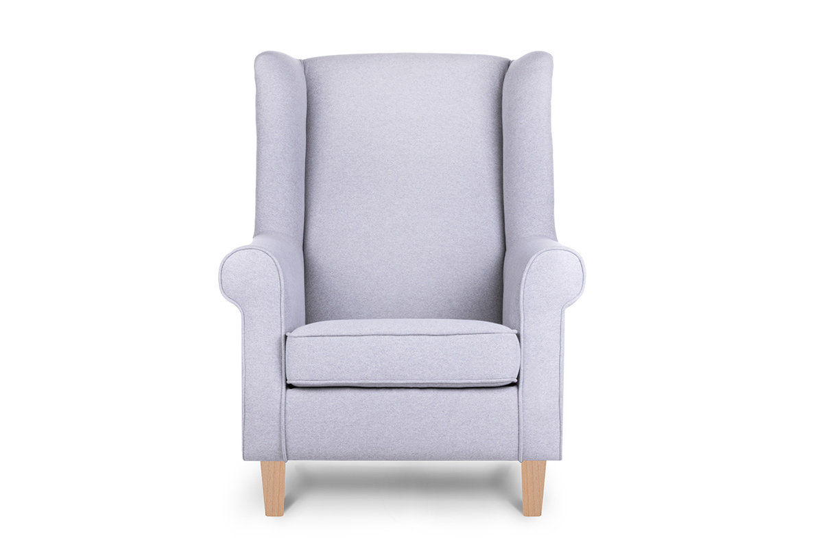 Fotel KONSIMO Miles, jasnoszary, 82x105x97 cm