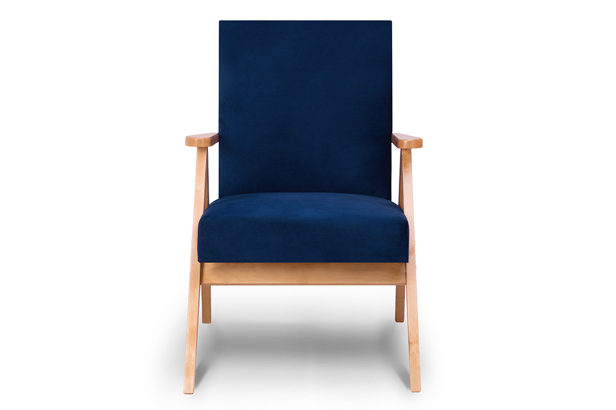 Fotel KONSIMO Naset, granatowy, 60x90x75; 50x40x65 cm