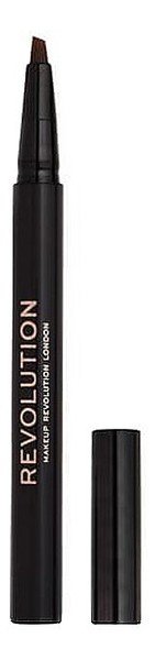 Makeup Revolution Bushy Brow Pen KREDKA DO BRWI W PĘDZELKU 02 Dark Brown