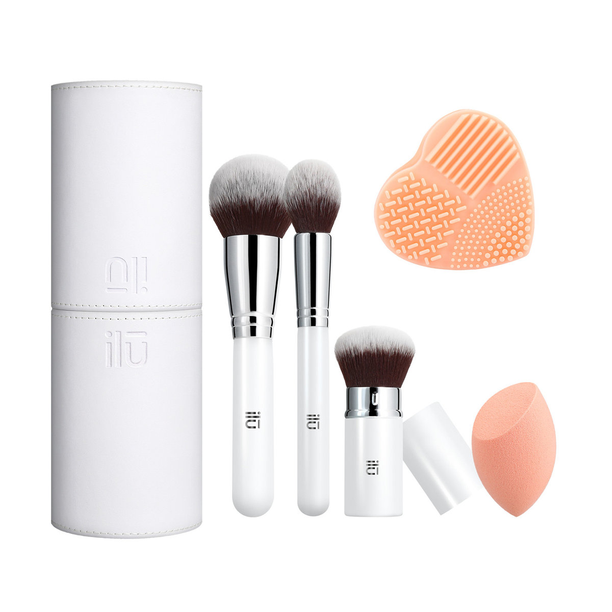ilū, zestaw akcesoriów do makijażu, 5 szt. + etui
