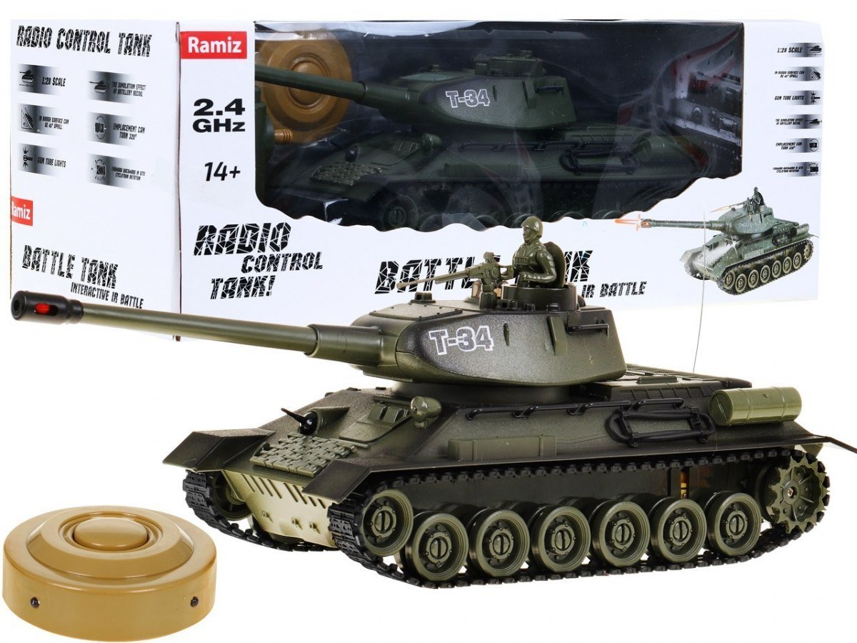 Czołg Na Pilota T34 + mina + efekty dźwiękowe