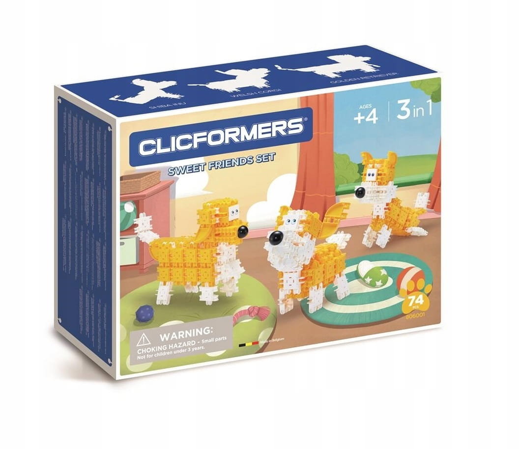 Klocki CLICKFORMERS Yellow and white friends 74el 806001
