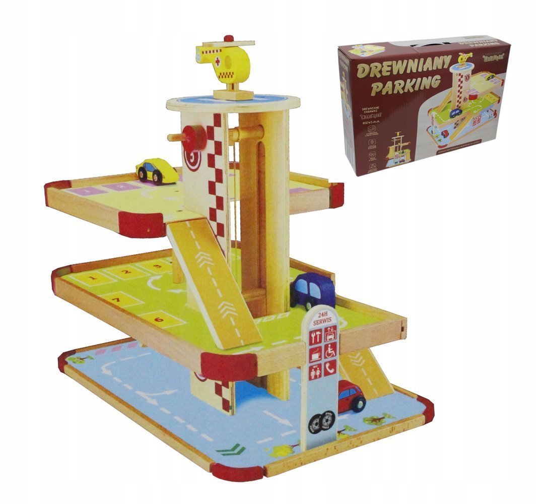 Norimpex Parking drewniany 3 poziomy 1003311 cena za 1 szt