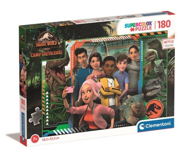 Clementoni Puzzle 180 elementów. Supercolor. Jurassic World