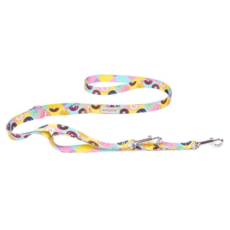 Amiplay BeHappy Smycz regulowana 7in1 M 1-2m x 2cm donut