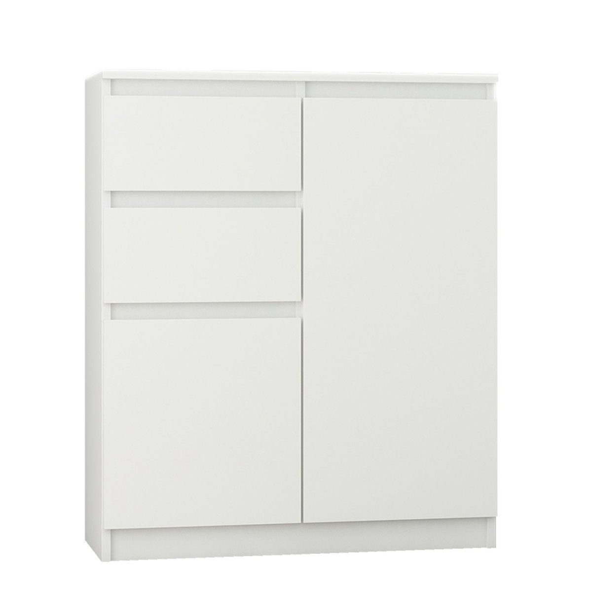 Komoda 98Cm Biała Szafka 2 Szuflada Producent Pl